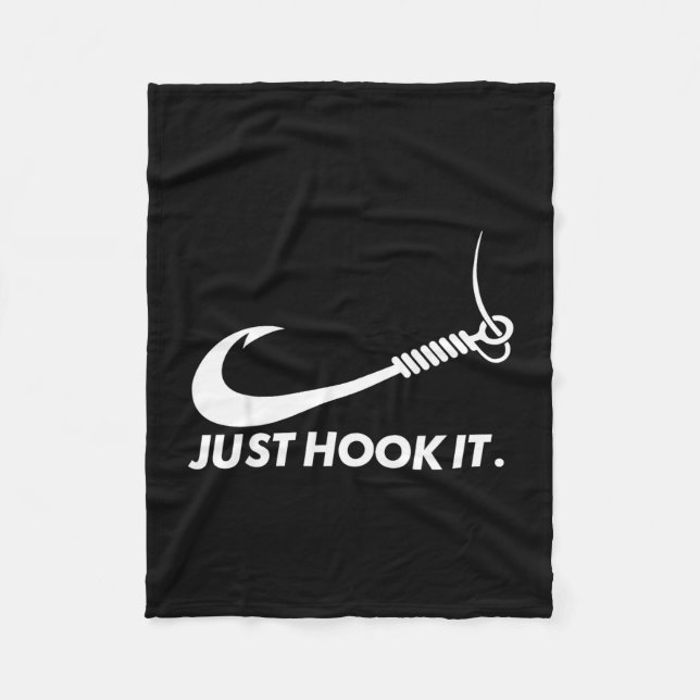 Funny fisherman just hook it  fleece blanket (Front)