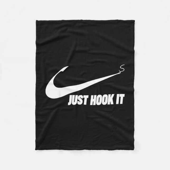 Funny fisherman just hook it  fleece blanket (Front)
