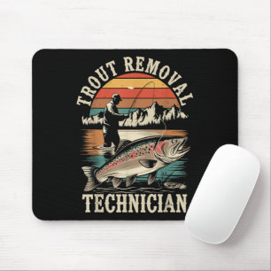 Funny Fisherman Trout Fly Fishing Mouse Pad