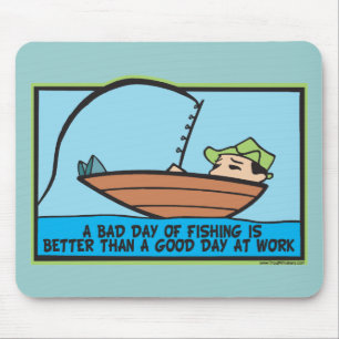 Funny Fisherman's Mouse Pad