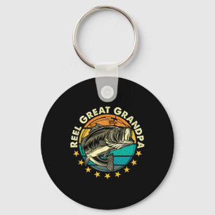 Funny Fishermen Reel Great Grandpa Mens Fishing Gr Key Ring