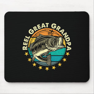 Funny Fishermen Reel Great Grandpa Mens Fishing Gr Mouse Pad