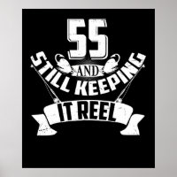 Funny Fishing 55th Birthday Gift Fisherman 55 Year