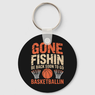 Funny Fishing And Basketball Outdoor Premium Key Ring