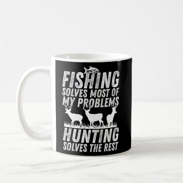 Funny Fishing And Hunting Christmas Humour Hunter  Coffee Mug (Left)