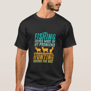 Funny Fishing And Hunting Christmas Humour Hunter T-Shirt