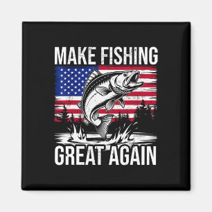 Funny Fishing And Trump Fisherman Gifts American F Magnet