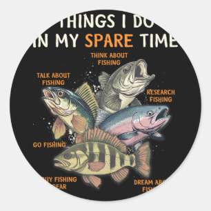 Funny Fishing Apparel For Men1 Classic Round Sticker