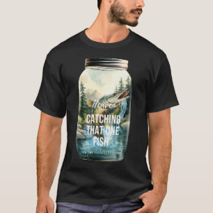 Funny Fishing Art For Men Boys Fisherman Boat Fly T-Shirt