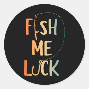 Funny Fishing Art For Men Boys Kids Fisherman Boat Classic Round Sticker