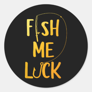 Funny Fishing Art For Men Boys Kids Fisherman Boat Classic Round Sticker