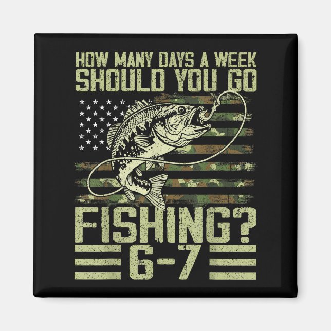 Funny Fishing Boy Teens Kid Camouflage Usa Flag B  Magnet (Front)