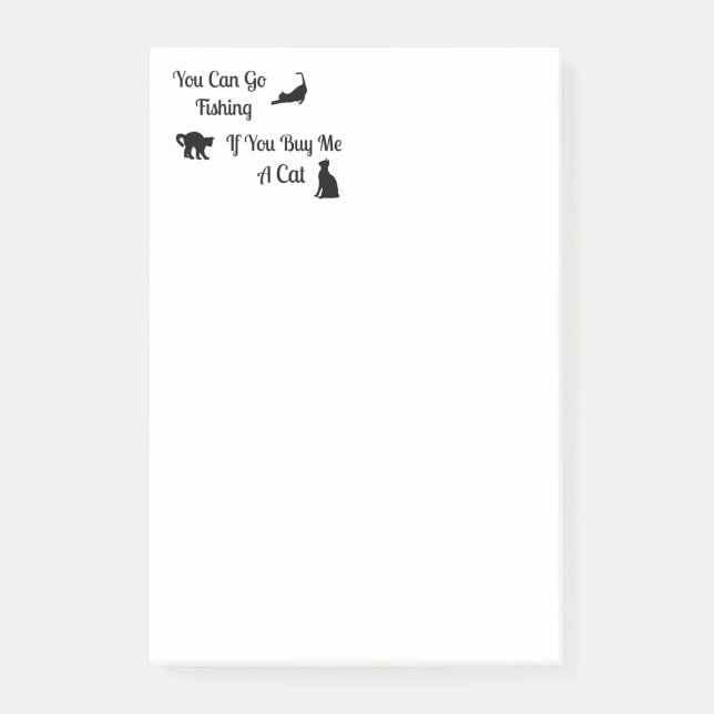 Funny Fishing Cat Post-It-Notes Post-it Notes (Front)