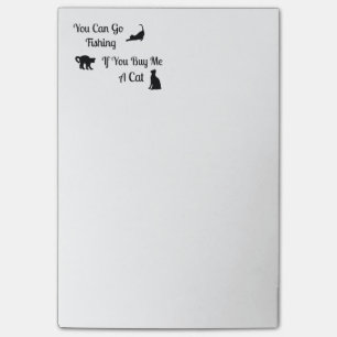 Funny Fishing Cat Post-It-Notes Post-it Notes