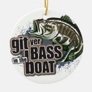 Funny Fishing Ceramic Ornament