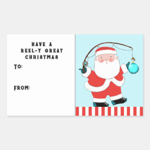 Funny Fishing Christmas Gift Tags