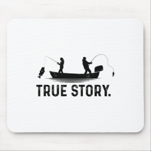 Funny Fishing Couple Men Women Mouse Pad