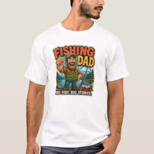 Funny Fishing Dad Big Fish Big Stories Angler Gift T-Shirt