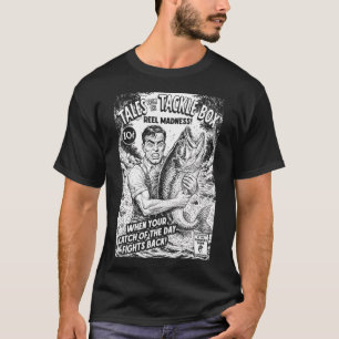 Funny Fishing Dad Comic Tales From The Tackle Box T-Shirt
