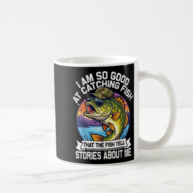 Funny Fishing Dad Men Funny Reel Cool Fish B Fishi Coffee Mug (Right)