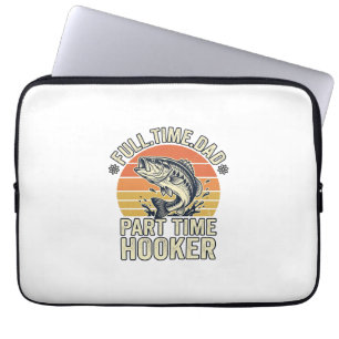 Funny Fishing Dad Vintage Bass Shirt Design (2)_1 Laptop Sleeve