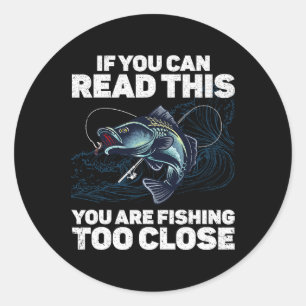 Funny Fishing Design For Men Women Kids Fishes Fis Classic Round Sticker