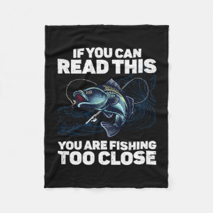 Funny fishing design for men women kids fishes fleece blanket