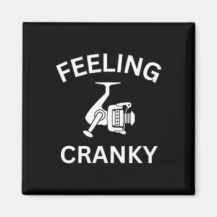 Funny Fishing Feeling Reel Cranky Fishing Fisherme Magnet