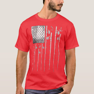 Funny Fishing Fisherman American Flag Patriotic 4t T-Shirt