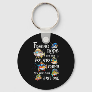 Funny Fishing Fisherman Hunting Fishing Rods Are L Key Ring