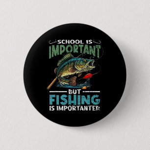 Funny Fishing For Boys Kids Youth Fish Saying B Fi 6 Cm Round Badge