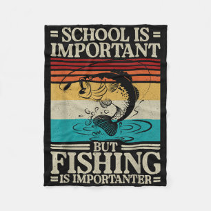 Funny Fishing For Boys Kids Youth Fish Saying B Fi Fleece Blanket
