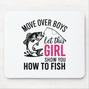Funny Fishing For Girls Women Fisherman Fishing Lo Mouse Pad
