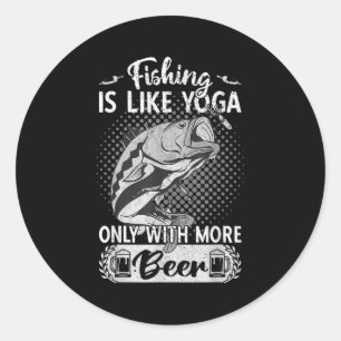 Funny Fishing For Men & Women Adult Humour, Fi Classic Round Sticker