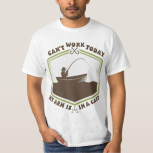 Funny Fishing For Men Women Fisherman Arm Cast T-Shirt