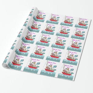 Funny Fishing Gag Gift Personalised Wrapping Paper