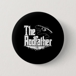 Funny Fishing Gift The Rodfather 6 Cm Round Badge