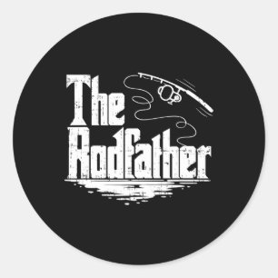 Funny Fishing Gift The Rodfather Classic Round Sticker