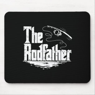 Funny Fishing Gift The Rodfather Mouse Pad