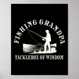 Funny Fishing Grandpa Appreciation Tacklebox Of Wi Poster