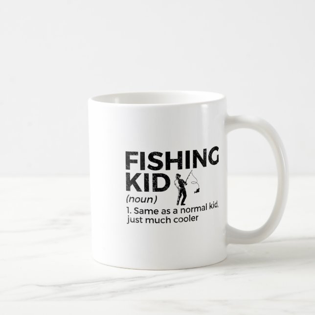 Funny Fishing Kid Definition  Coffee Mug (Right)