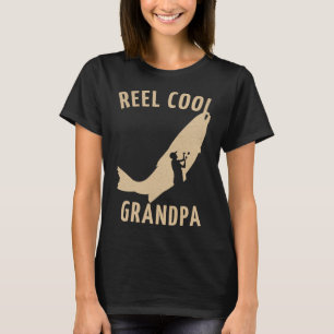 Funny Fishing Lover Grandfather Retired Reel Cool T-Shirt