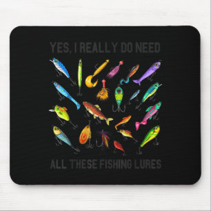 Funny Fishing Lures Gift For Fisherman Angler Fish Mouse Pad