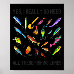 Funny Fishing Lures Gift For Fisherman Angler Fish Poster