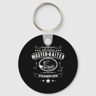 Funny Fishing Master Baiter Champion Men's Gift Key Ring