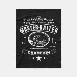 Funny Fishing Master Iter Champion Men's Gift Fleece Blanket