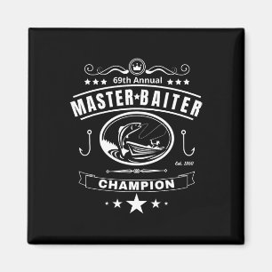 Funny Fishing Master Iter Champion Men's Gift Magnet
