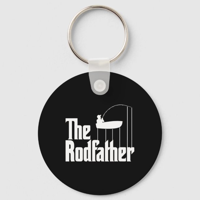 Funny Fishing Meme Of The Rodfather Fishing Rod  Key Ring (Front)
