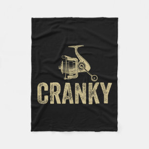 Funny Fishing Men Dad Fleece Blanket