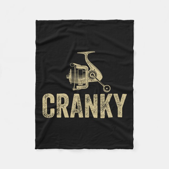 Funny Fishing Men Dad  Fleece Blanket (Front)